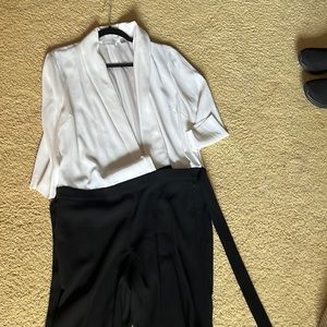 Call Leah New York, white and black jumpsuit